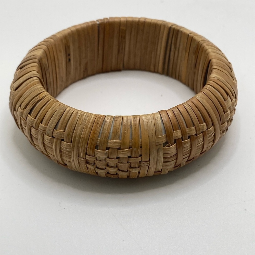 Woven Natural Rattan Bangle Bracelet